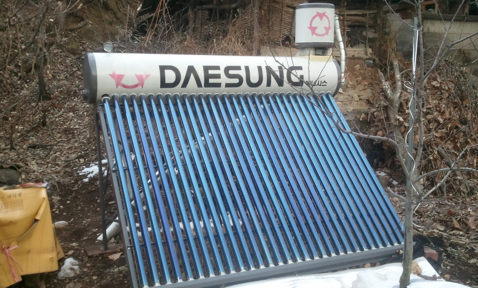 태양열 온수기 진공관형 온수 유닛 설치 시공사례